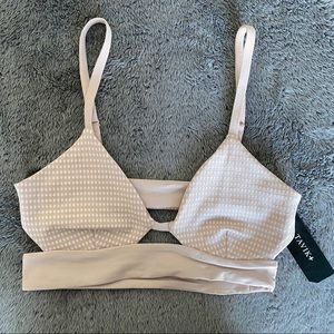 Tavik Swimwear Juliet top in Seashell CheckTexture